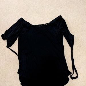 Off the shoulder black top
